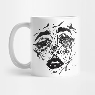 Abstract art of a girl's face Mug